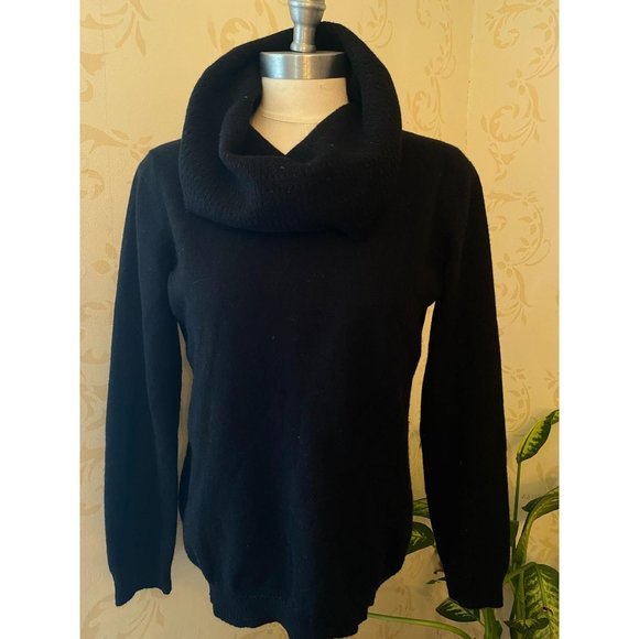 Splendid Sweaters - Splendid Black Cashmere Cowl Neck Oversize Sweater